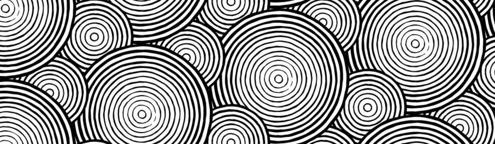 Seamless engraving pattern with circles