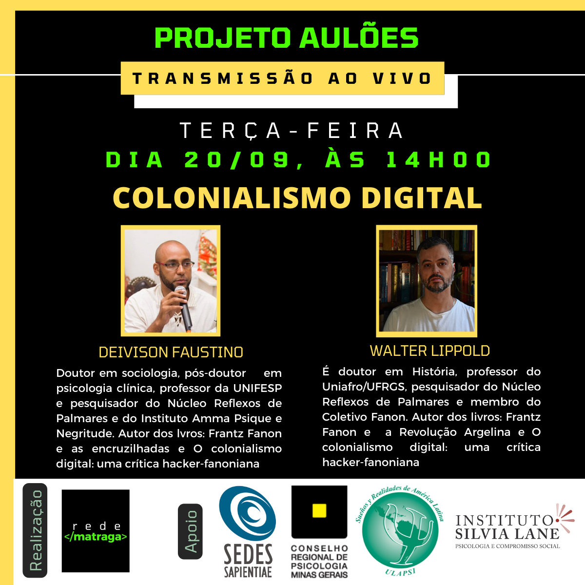3ª aula – Projeto AULÕES – Colonialismo Digital