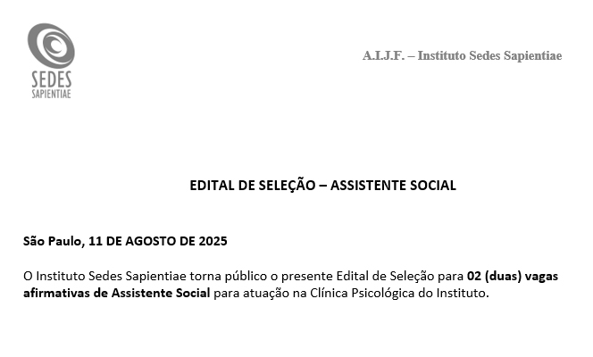 Edital de Seleção – ASSISTENTE SOCIAL
