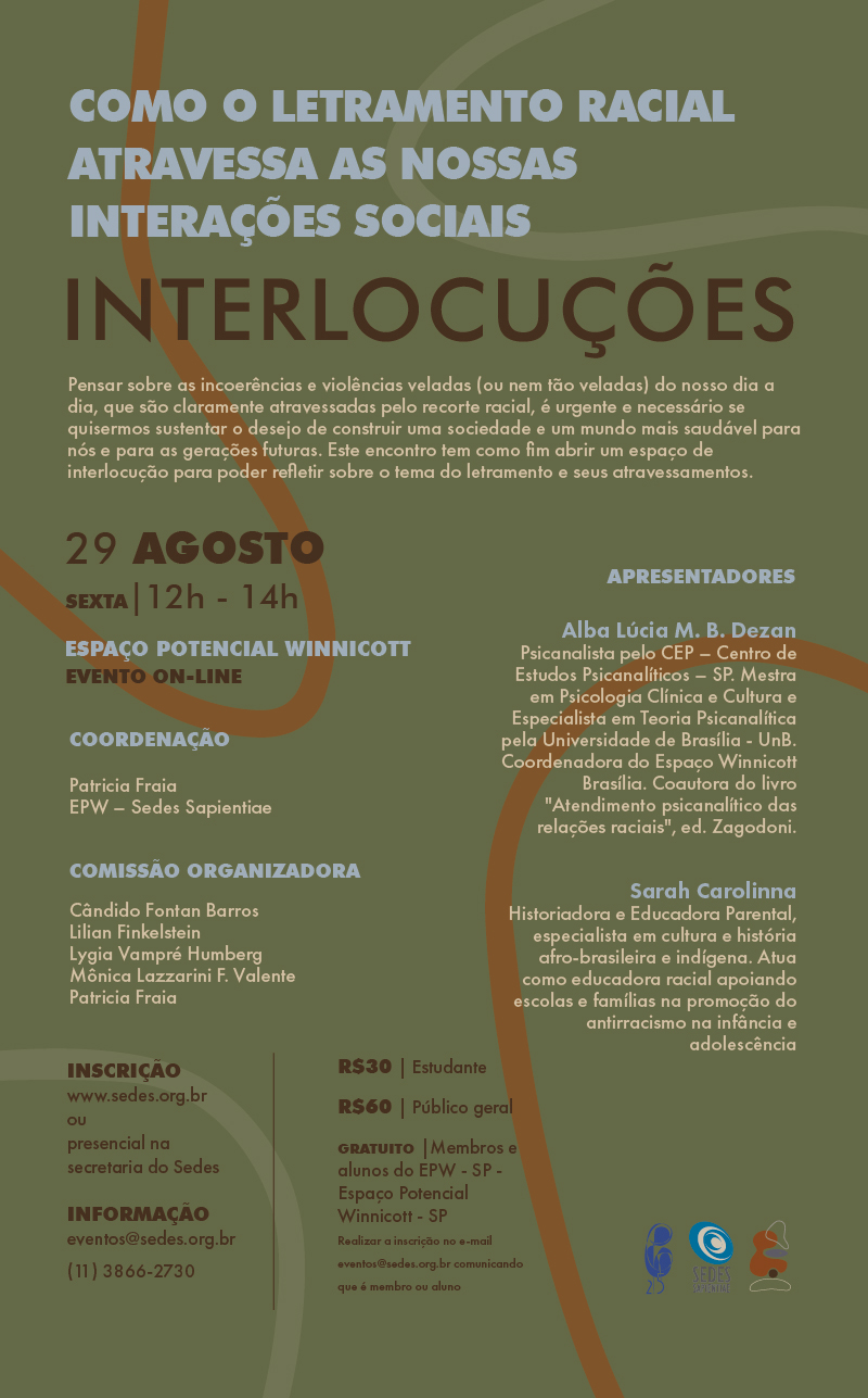 Interlocuções Espaço Potencial Winnicott</br>Como o letramento racial atravessa as nossas interações sociais