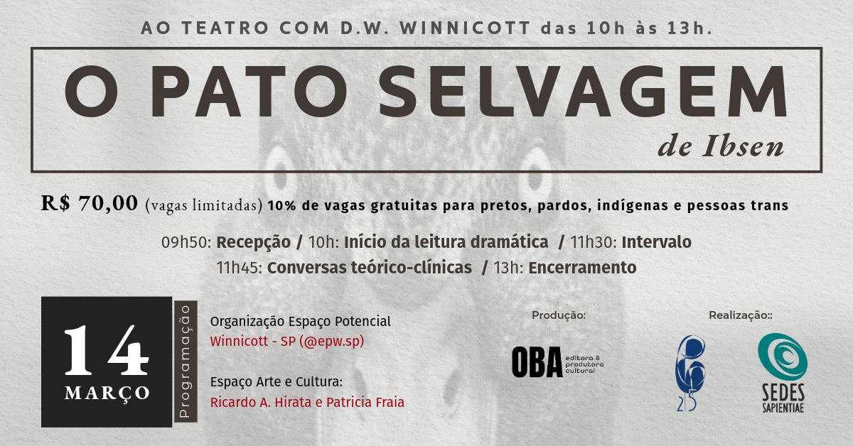Ao Teatro com Winnicott – O Pato Selvagem