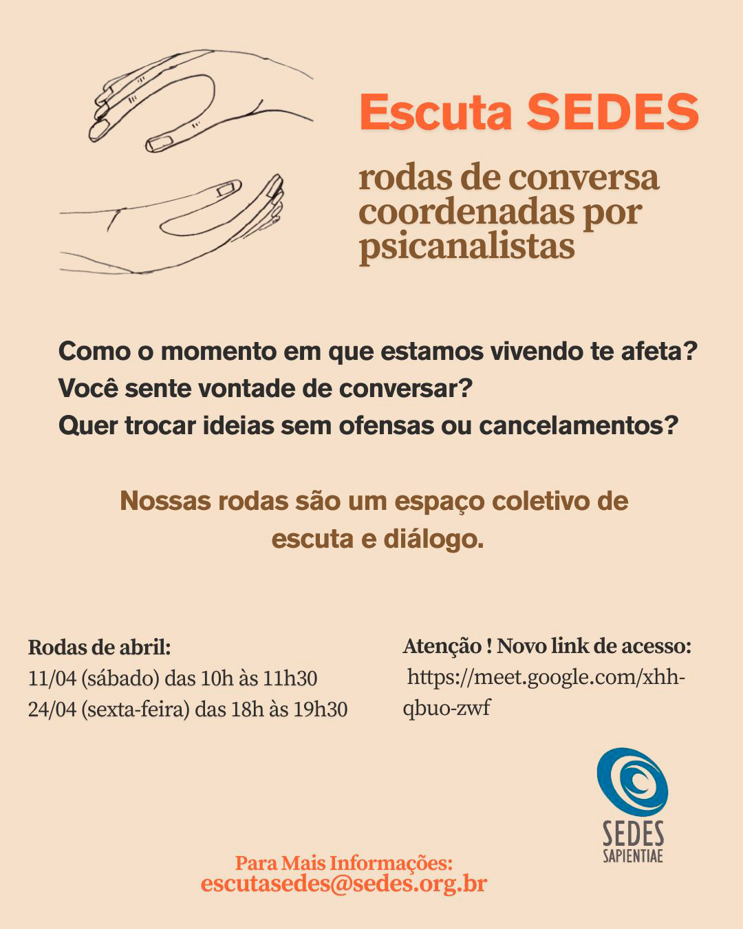 Escuta Sedes – abril 2026