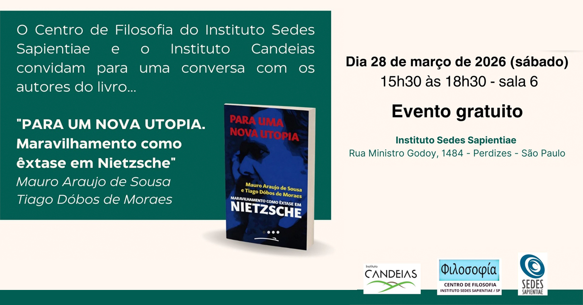 Conversa com os autores do Livro: Para uma nova utopia – maravilhamento como êxtase em Nietzsche