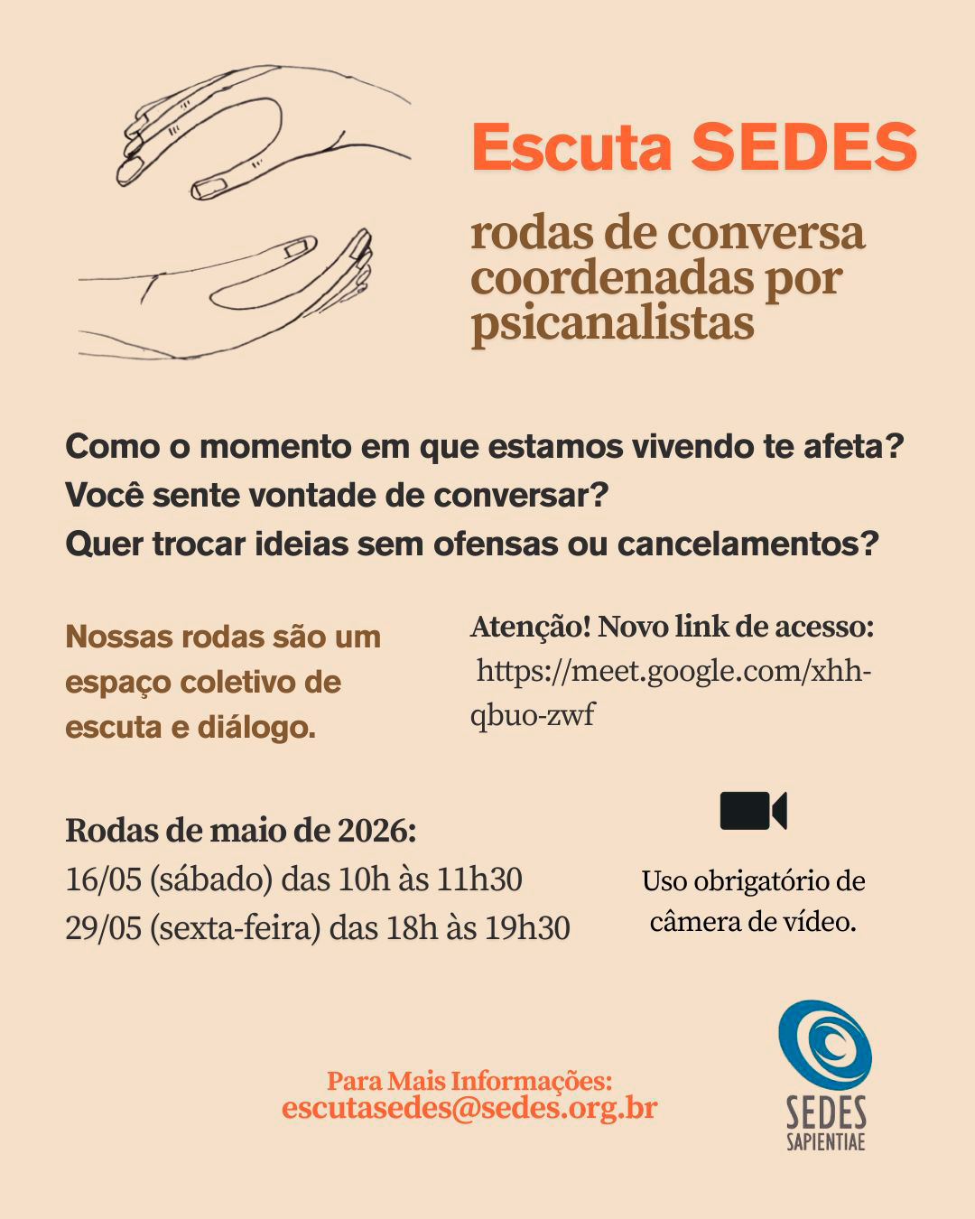 Escuta Sedes – maio 2026