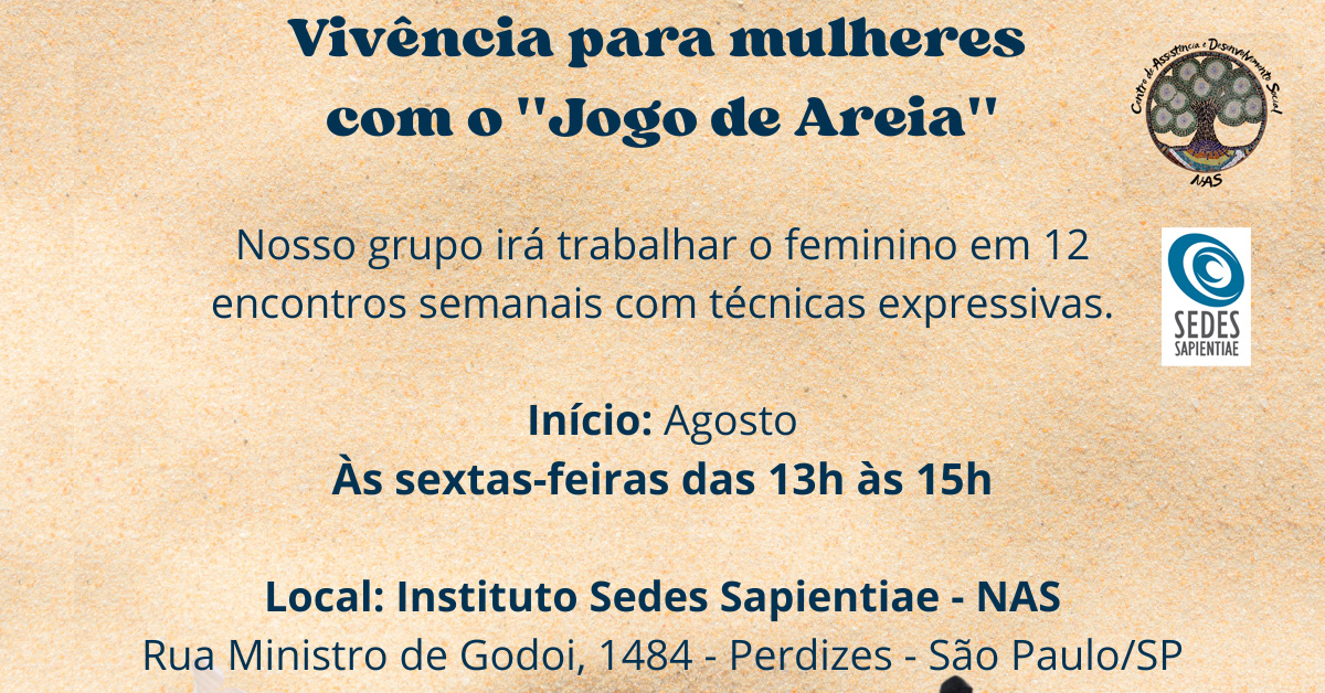 Vivência para mulheres com o “Jogo de Areia”