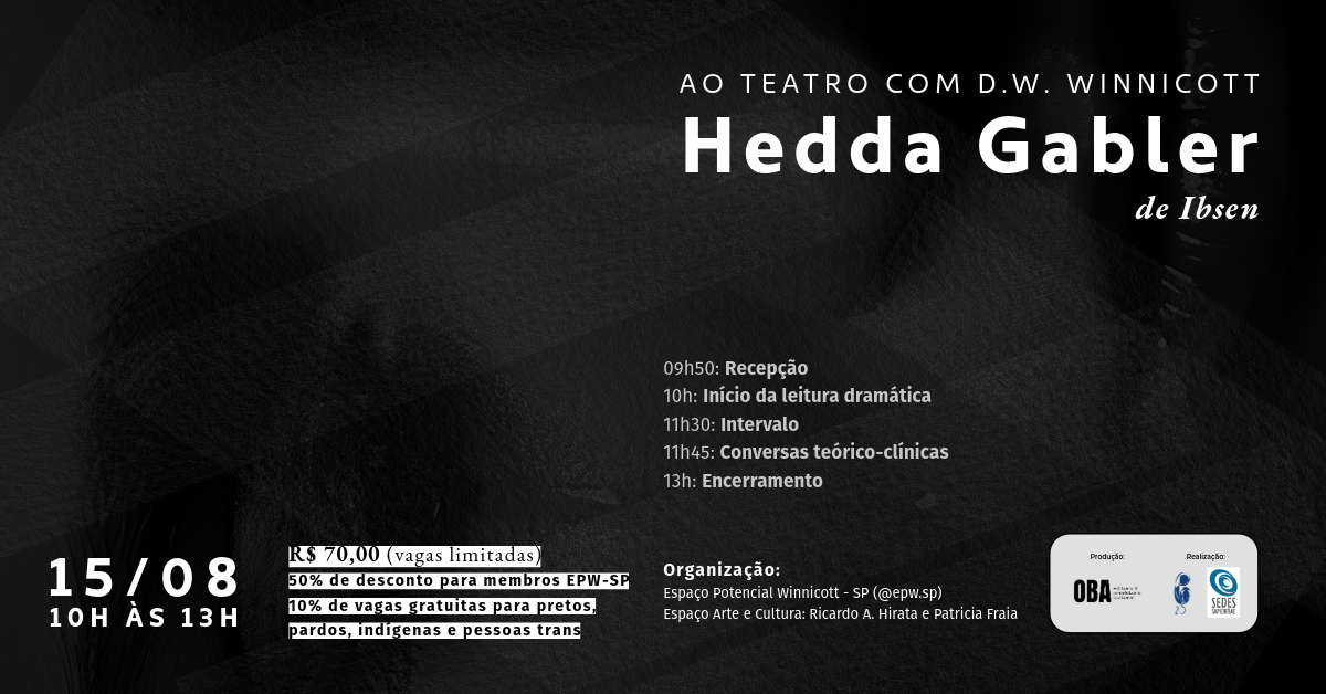 Ao teatro com D.W. Winnicott – Hedda Glaber de Ibsen