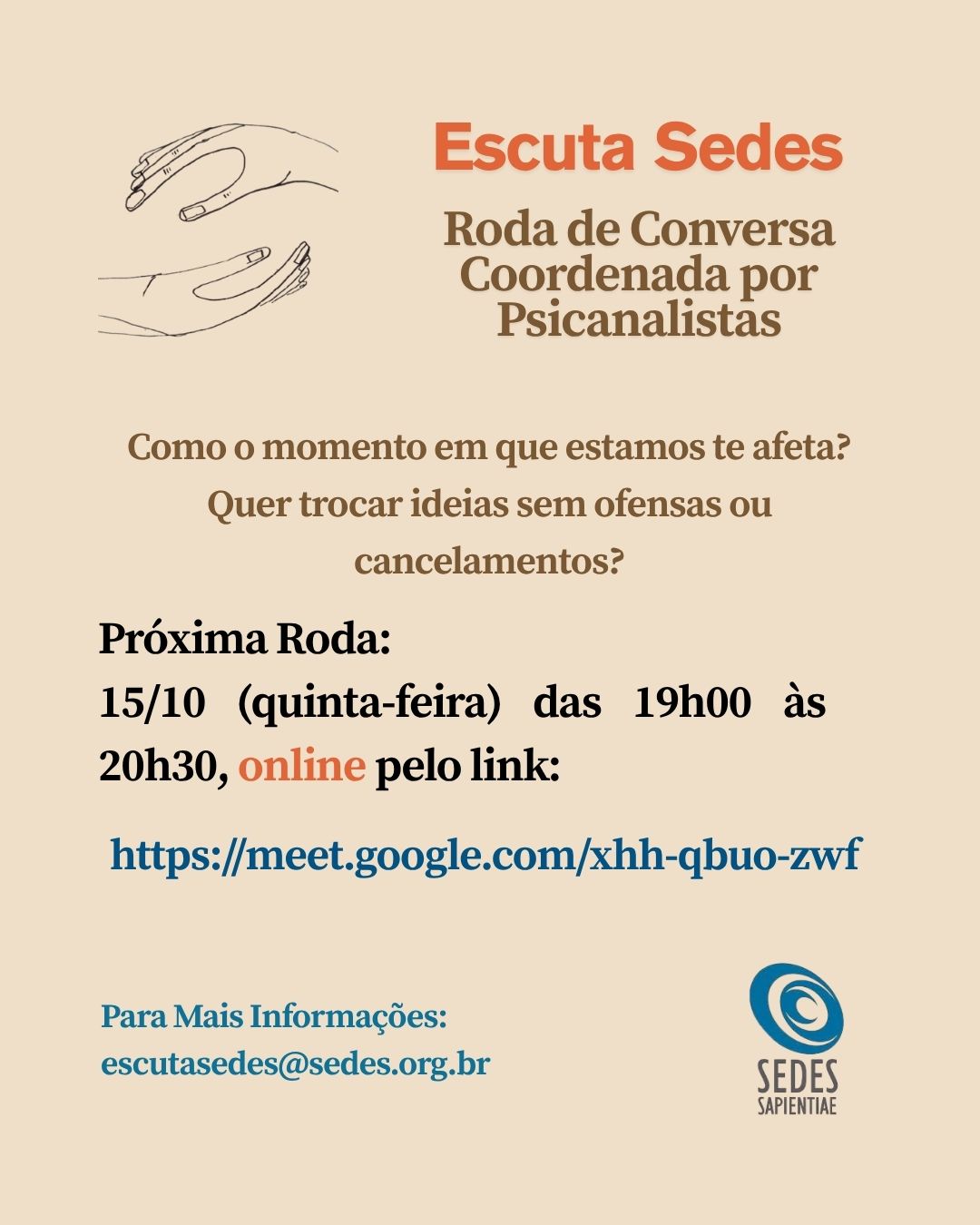 Escuta Sedes – outubro 2026