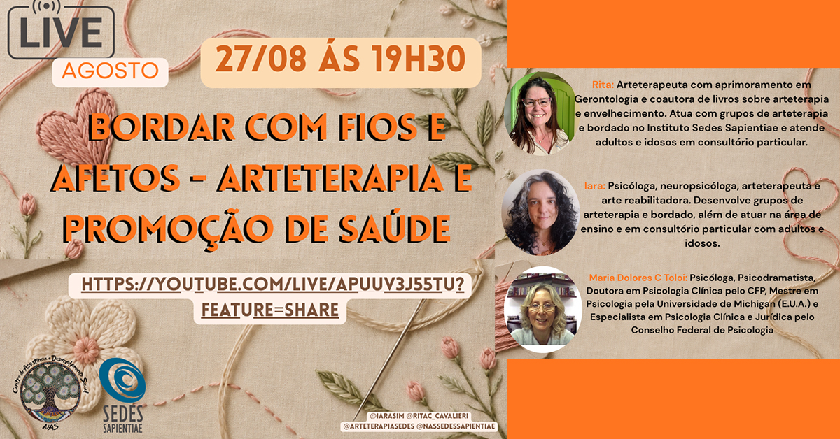 Bordar com fios e afetos – Arteterapia e promoção de saúde