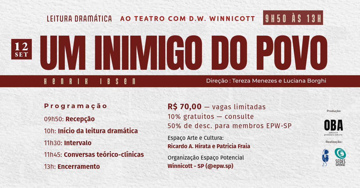 Leitura Dramática – Um inimigo do povo – Henrik Ibsen